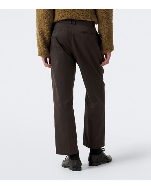 The Row Gray Nesper Pleated Straight Pants for men