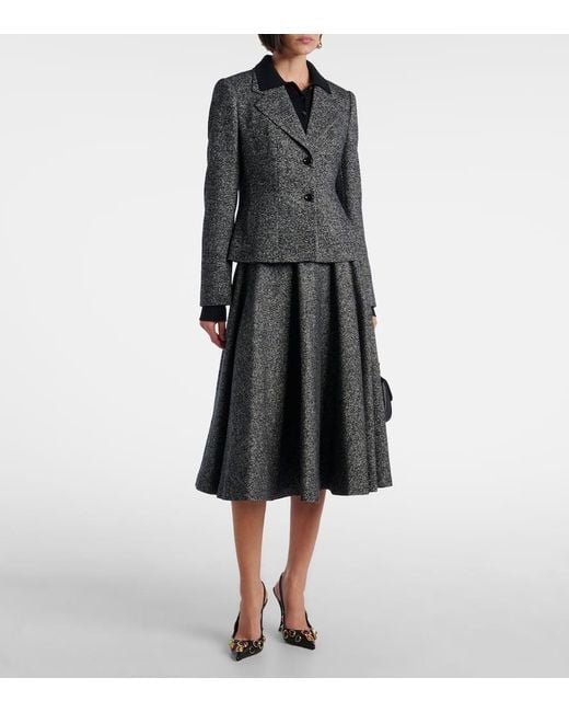 Dolce & Gabbana Black Jacke Aus Einem Wollgemisch
