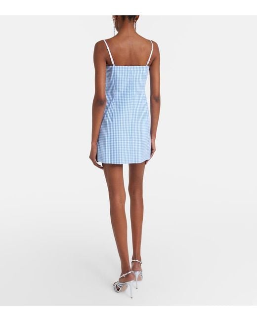 ShuShu/Tong Blue Gingham Cotton Minidress