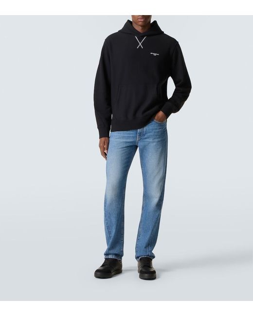 Sudadera De Jersey De Algodon Con Logo Givenchy de hombre de color Blue