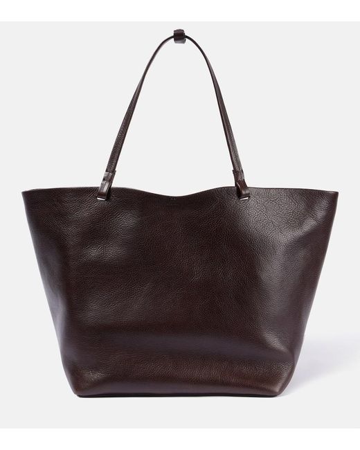 The Row Brown Park Xl Leather Tote Bag