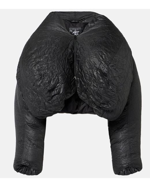 Y. Project Black Cropped Puffer Jacket