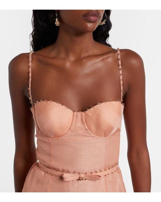 Abito Lungo Hypnotic di Zimmermann in Orange