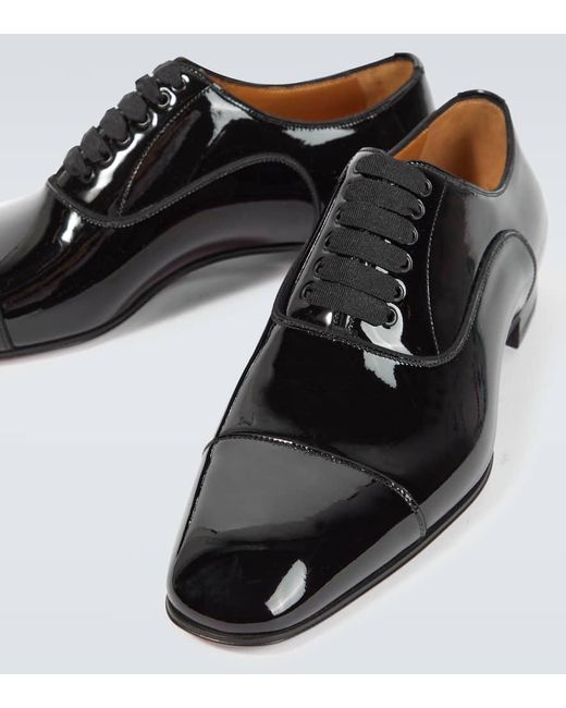 Zapatos oxford Greggo de charol Christian Louboutin de hombre de color Black