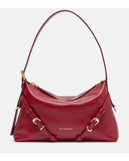 Givenchy Red Voyou Mini Leather Shoulder Bag