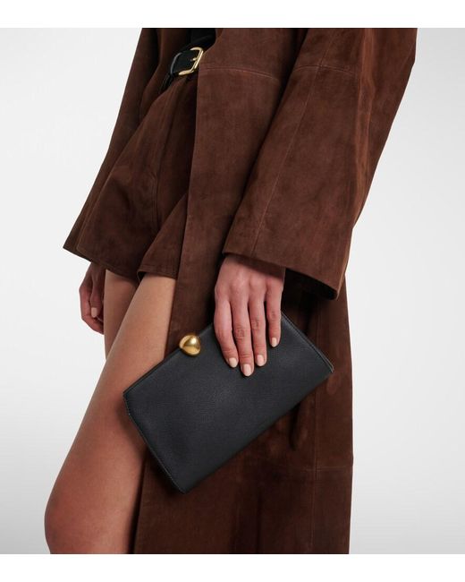 Nour Hammour Black Lou Leather Clutch