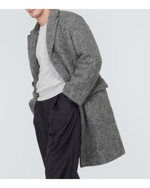 Cappotto in misto lana di Dries Van Noten in Gray da Uomo