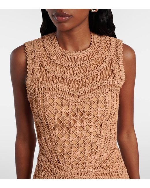 Jonathan Simkhai Brown Coen Raffia-Blend Minidress