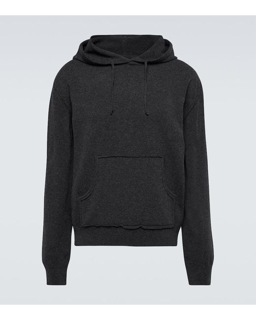 Maison Margiela Black Wool And Cashmere Hoodie for men