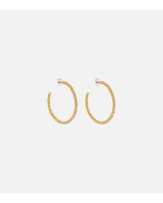 AMINA MUADDI Metallic Cameron Crystal-Embellished Earrings