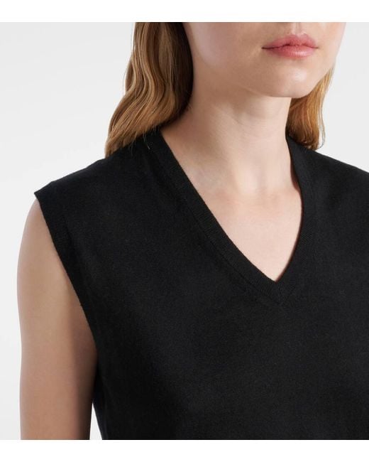 Lisa Yang Black Lauri Cashmere Sweater Vest