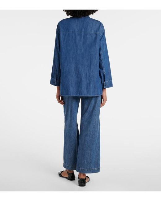 Max Mara Blue Unito Denim Top