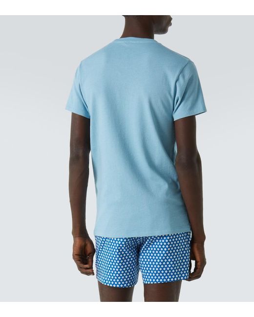Tom Ford Blue Cotton Jersey T-Shirt for men