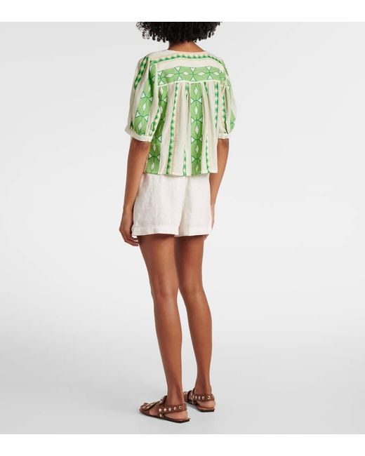 Velvet Green Bluse Marissa Aus Baumwoll-Jacquard