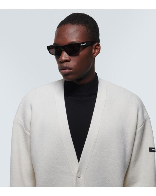 Balenciaga Gray Square Sunglasses for men