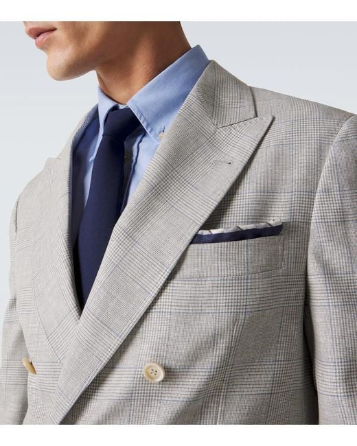 Panuelo De Bolsillo De Seda Brunello Cucinelli de hombre de color Blue