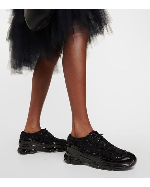Simone Rocha Black Embellished Low-Top Sneakers