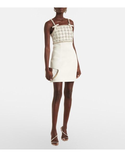 Rebecca Vallance White Lia Embellished Minidress