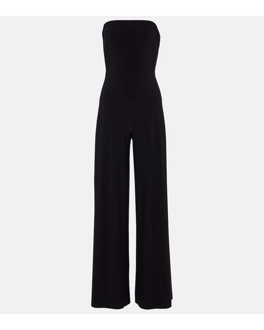 Norma Kamali Black Strapless Jumpsuit