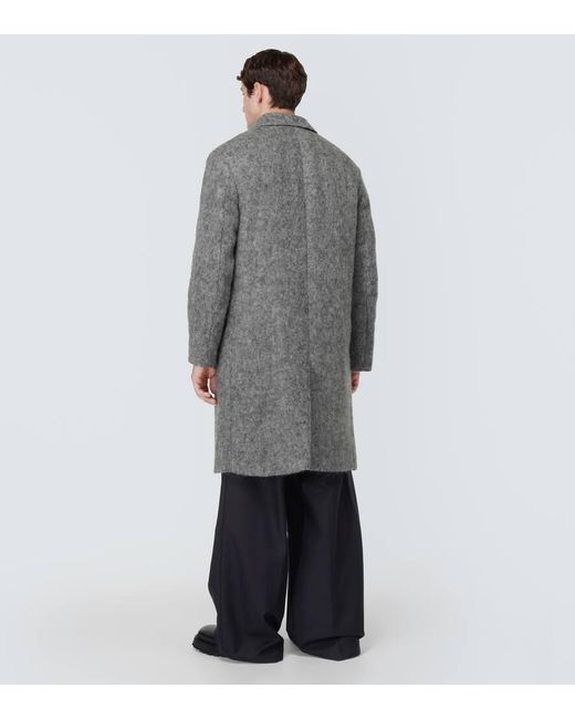 Cappotto in misto lana di Dries Van Noten in Gray da Uomo