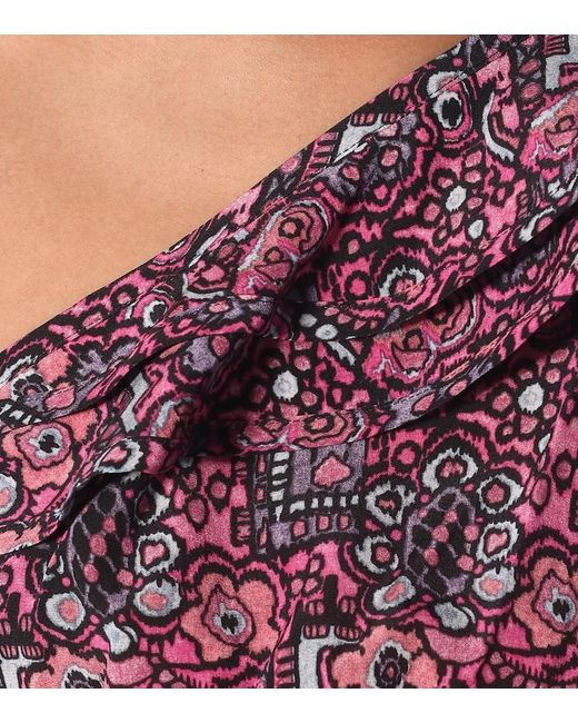 Isabel Marant Purple Rafiki Stretch-Silk Top