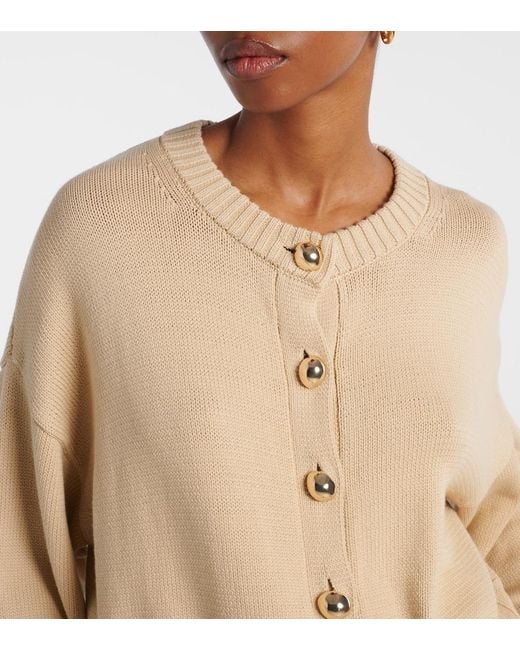 Altuzarra Natural Cotton And Silk-Blend Cardigan
