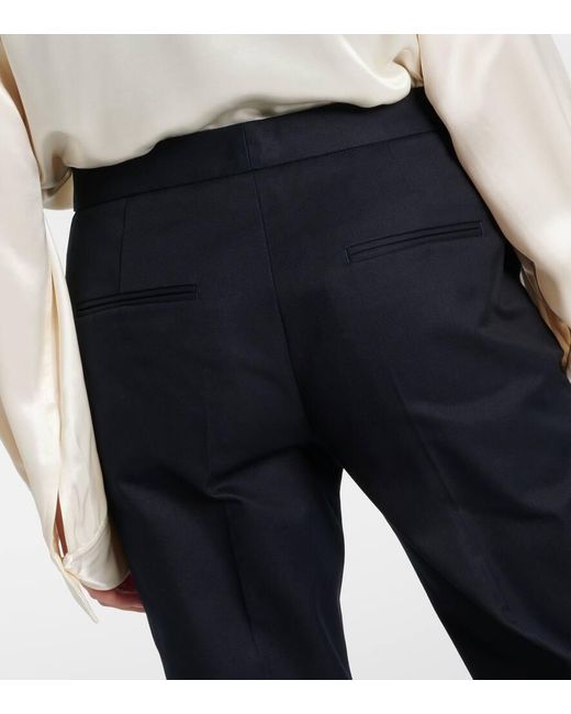 Pantaloni slim in cotone di Jil Sander in Blue