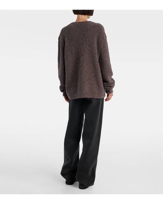 The Row Brown Leorina Cashmere, Alpaca, And Silk Sweater