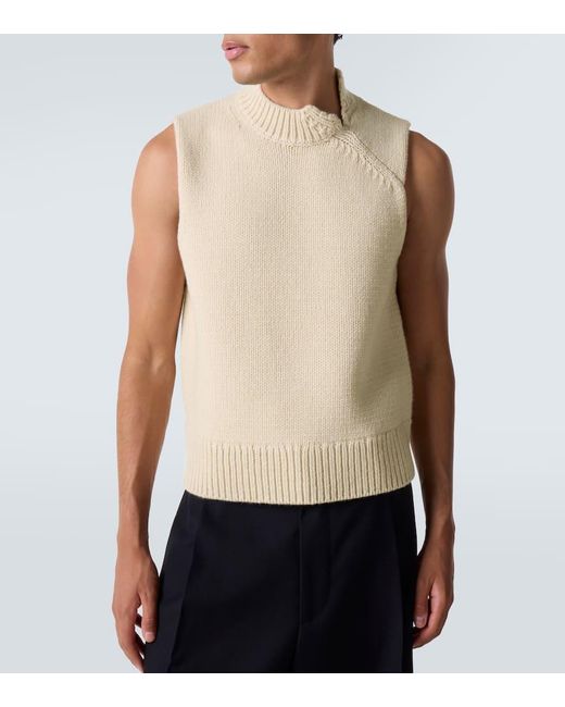 Dries Van Noten Pullunder Aus Wolle Und Kaschmir in Natural für Herren