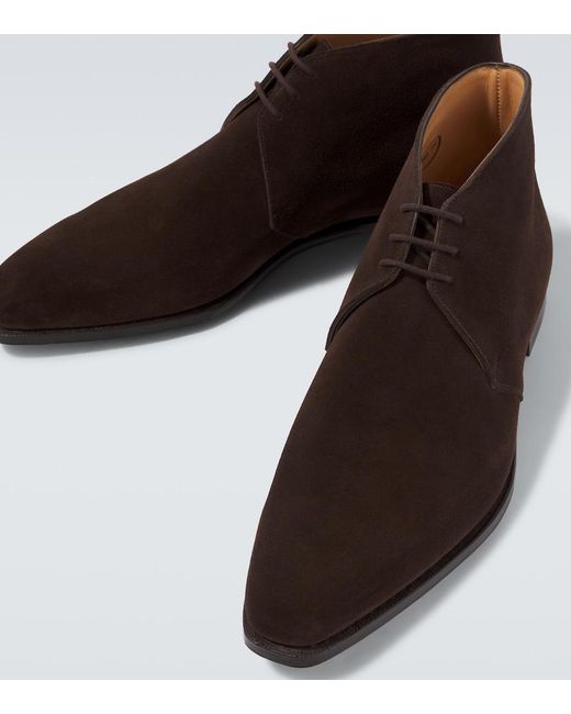 George Cleverley Brown Nathan Suede Ankle Boots for men