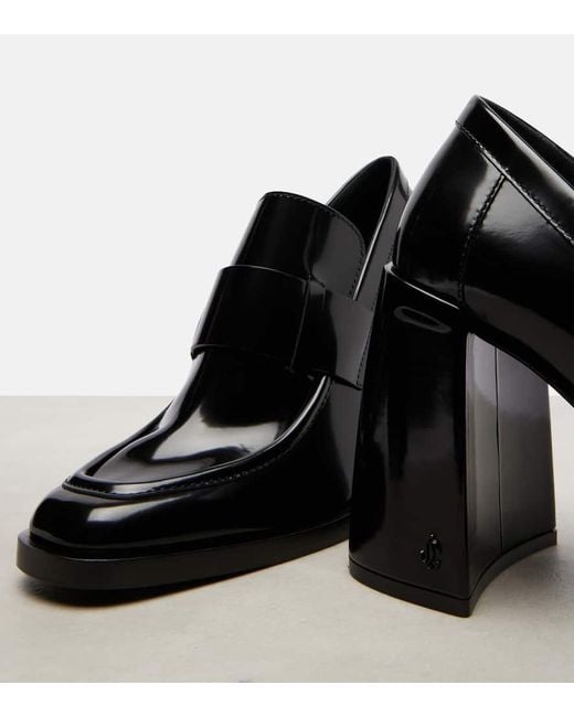 Jimmy Choo Black Tylor 95 Leather Pumps