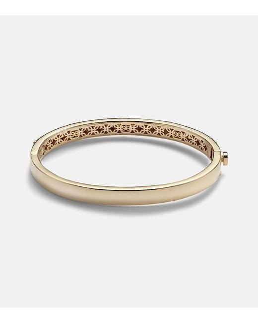 Sydney Evan Metallic Heart 14Kt Bangle With Diamonds