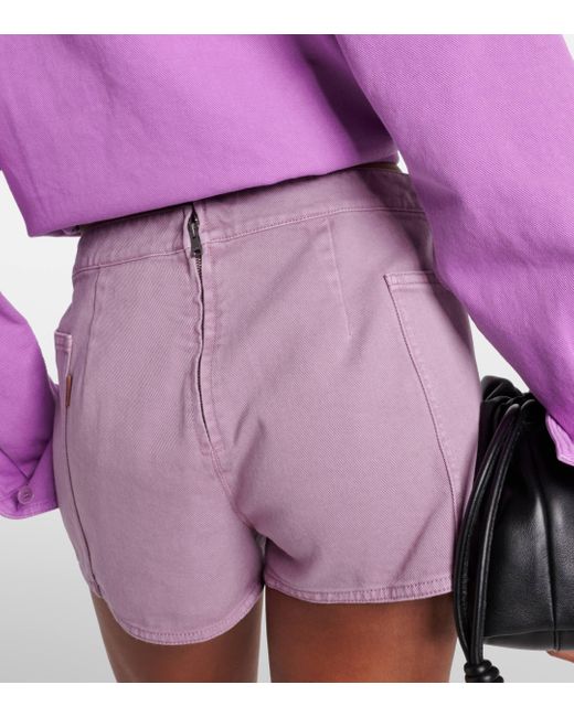 Max Mara Pink Alibi Cotton Drill Shorts
