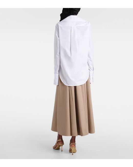 Patou White Violin Cotton Poplin Shirt