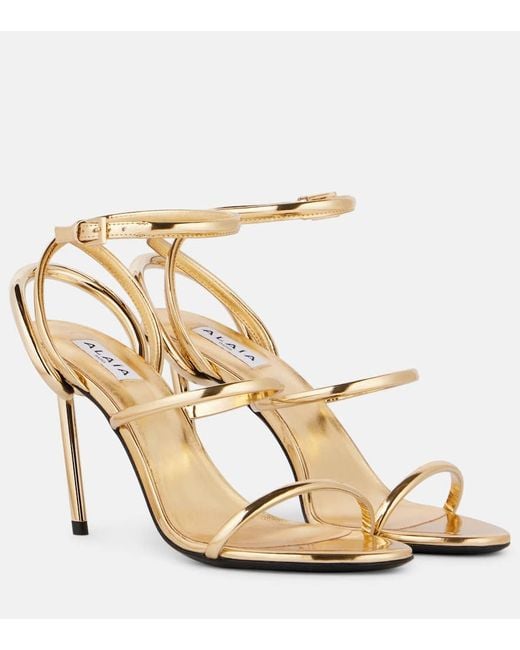 Sandali Strappy di Alaïa in Metallic