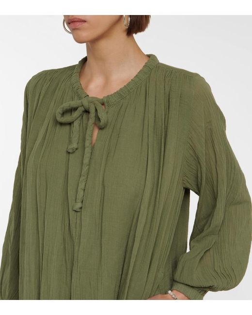 Velvet Green Frankie Cotton Voile Midi Dress