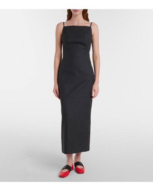 Givenchy Red Sliced Square Leather Ballet Flats
