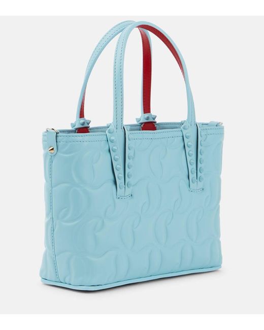 Christian Louboutin Blue Tote Cabata Mini Aus Leder