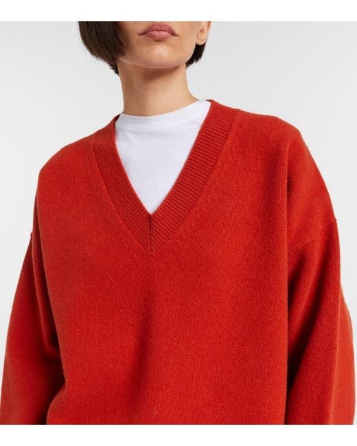 Rohe Red Pullover Aus Einem Wollgemisch