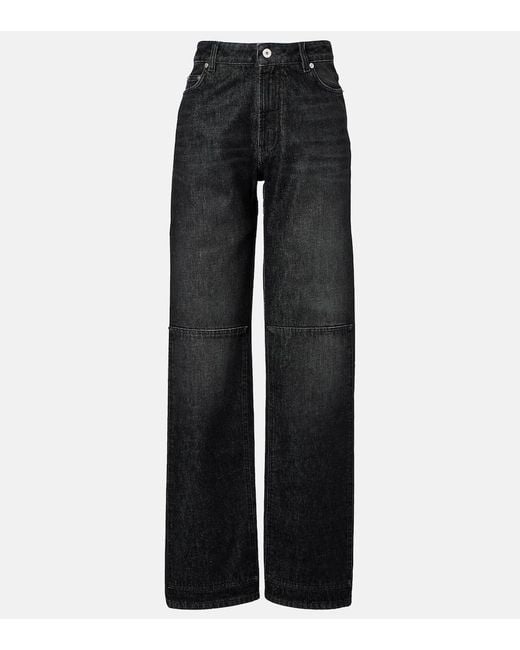 Jean Paul Gaultier Black Cutout Mid-Rise Wide-Leg Jeans
