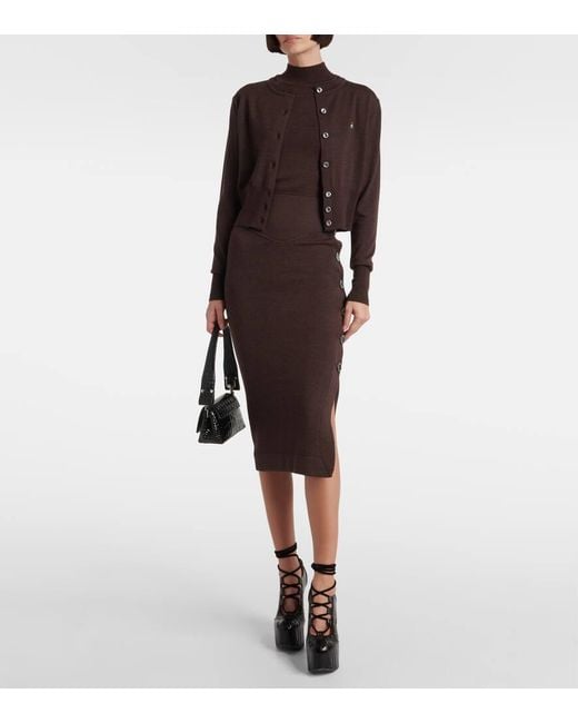 Falda Midi Pamela De Lana Vivienne Westwood de color Brown