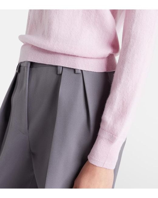 Jil Sander Pink Virgin Wool Polo Sweater