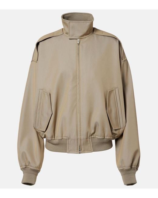 Phoebe Philo Natural Harrington Cotton Twill Bomber Jacket