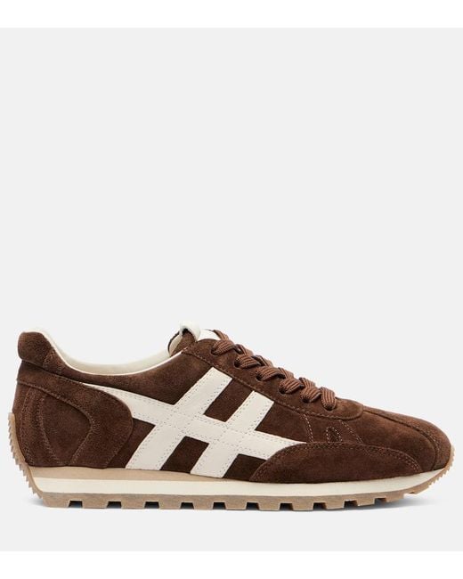 Hogan Brown H671 Suede Sneakers