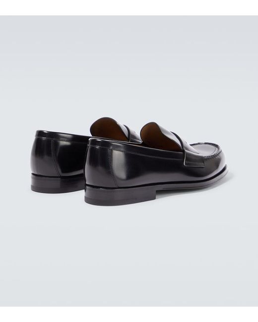 Prada Black Leather Loafers for men
