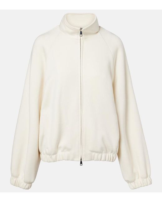 Max Mara White Frine Cotton And Wool-Blend Jacket