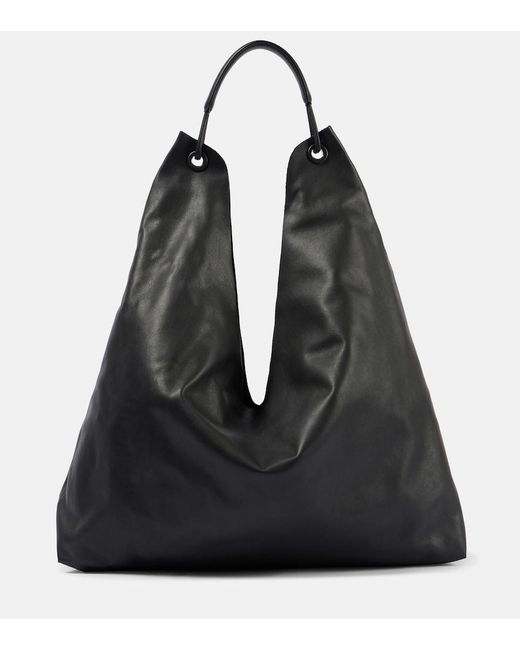The Row Black Bindle 3 Leather Tote Bag