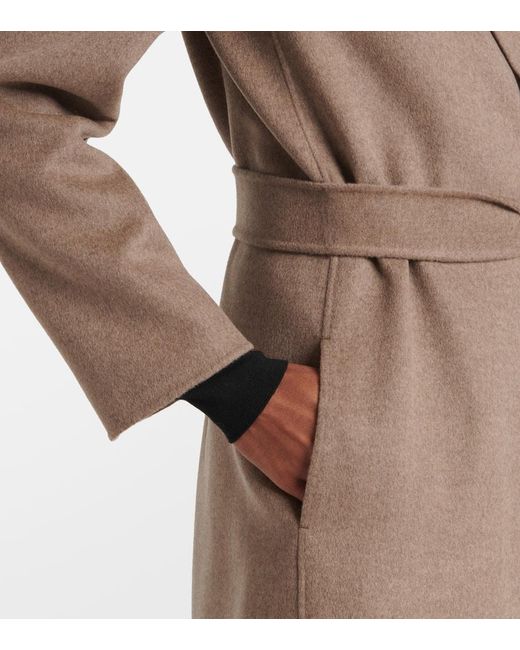 Max Mara Natural Mantel Aus Wolle