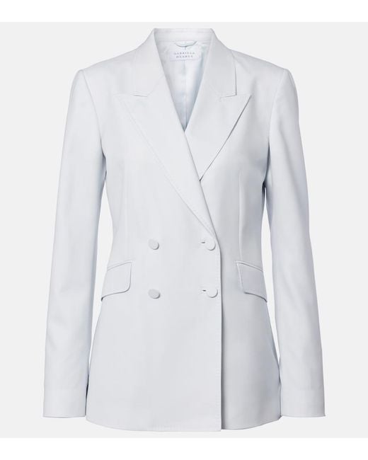 Gabriela Hearst Blue Angela Wool And Silk Blazer