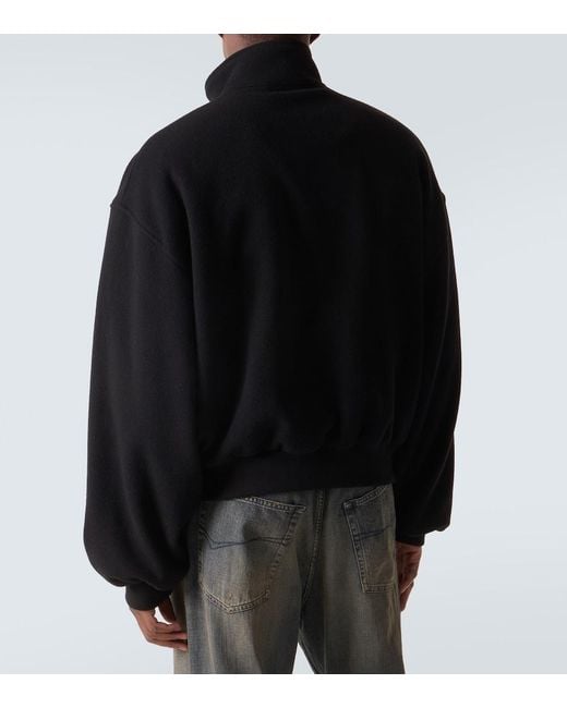 Balenciaga Black Wool Blouson Jacket for men